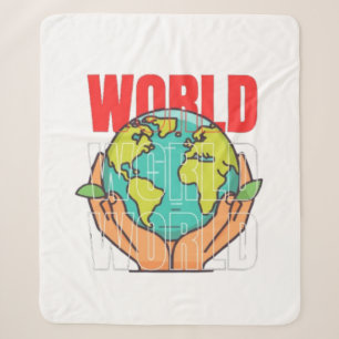 Wereld – Reisavontuur Globe Ontwerp Sherpa Deken