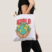 Wereld – Reisavontuur Globe-ontwerp Tote Bag (Dichtbij)