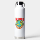Wereld – Reisavontuur Globe-ontwerp Waterfles (Voorkant)