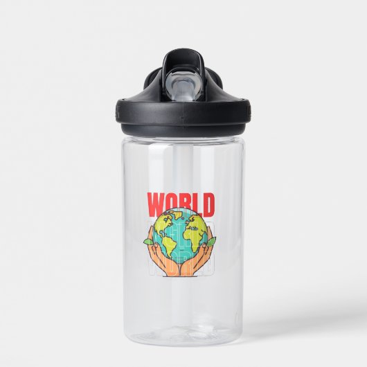 Wereld – Reisavontuur Globe-ontwerp Waterfles (Voorkant)