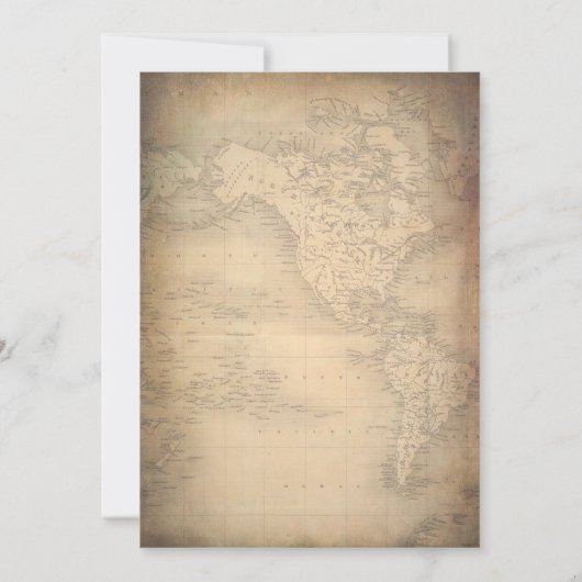  Wereld Reiskaart Adventure Wedding Kaart (Achterkant)