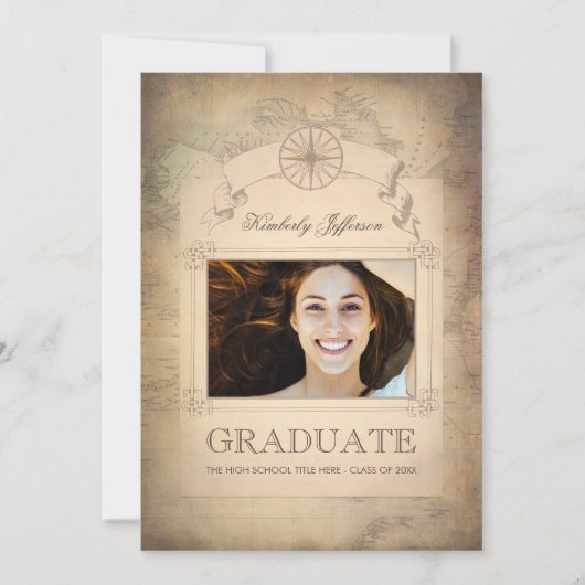  Wereld Reiskaart Afstudeerfeest Kaart (Voorkant)