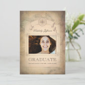  Wereld Reiskaart Afstudeerfeest Kaart (Staand voorkant)