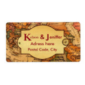  wereld reisthema bruiloft etiket (Voorkant)