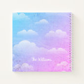 Wereld Reizen Adventures Sky Blue Wolken Notitieboek (Achterkant)