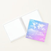 Wereld Reizen Adventures Sky Blue Wolken Notitieboek (Binnen)
