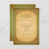 Wereld Reizen Bat Mitzvah RSVP Reageer Kaart (Voorkant / Achterkant)