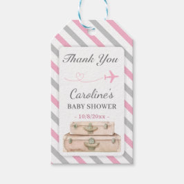 Wereld Reizen Roze Baby Meisje Douche Sprinkle Fav Cadeaulabel