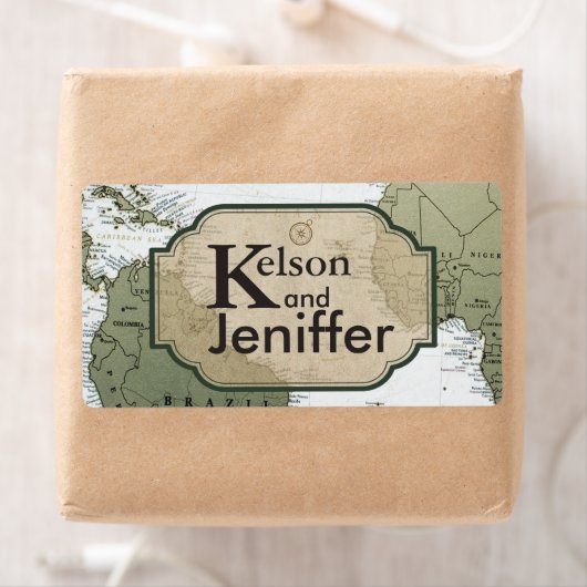  wereld reizen thema bruiloft labels (Insitu)