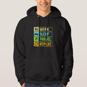 Wereld Reiziger Vakantie Avontuur Lover Vliegtuig Hoodie