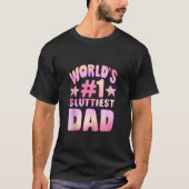 Wereld S 1 Sluttiest Papa Grappige Vaders Papa Tan T-shirt (Voorkant)