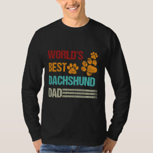 Wereld S Beste Dachshund Pap Werelddag van de Dog T-shirt