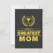 Wereld `s grootste MOM Beste Moederdag Familie Gif Bedankkaart (Voorkant)