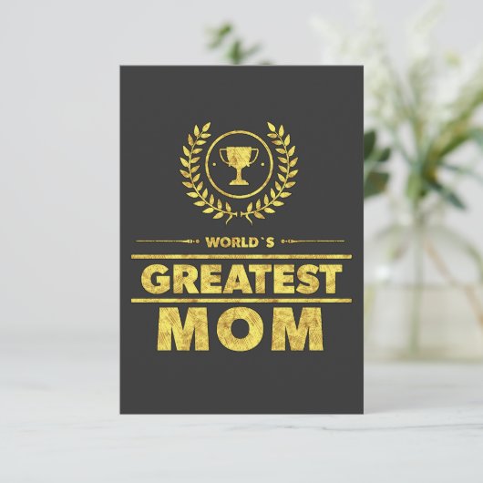 Wereld `s grootste MOM Beste Moederdag Familie Gif Bedankkaart (Staand voorkant)