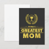 Wereld `s grootste MOM Beste Moederdag Familie Gif Bedankkaart (Voorkant / Achterkant)