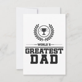 Wereld`s Grootste PAPA Cute Familie cadeau voor Va Bedankkaart