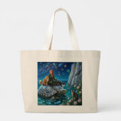 wereld schildpad grote tote bag (Achterkant)