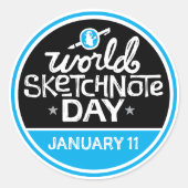 Wereld Sketchnote Dag Stickers (Voorkant)