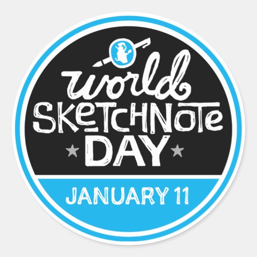 Wereld Sketchnote Dag Stickers (Voorkant)