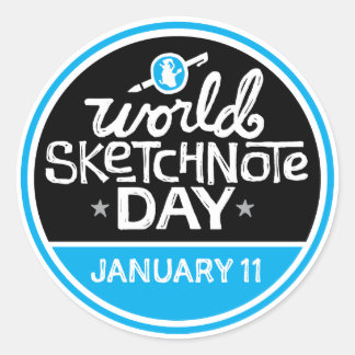 Wereld Sketchnote Dag Stickers