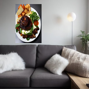 Wereld slechtste gerecht op aarde AI Art. Poster