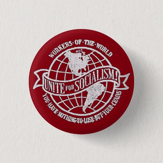 Wereld Socialistische Partij van de Verenigde Stat Ronde Button 3,2 Cm (Voorkant)