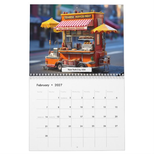 Wereld Straten in Miniatuur Kalender (Feb 2027)