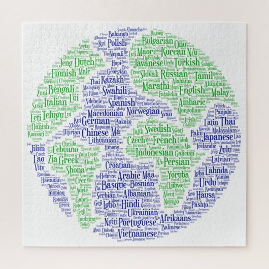 Wereld Talen puzzel (Verticaal)