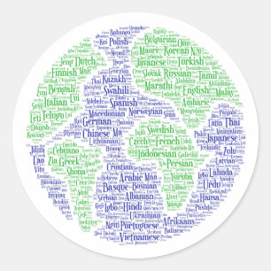 Wereld Talen Stickers