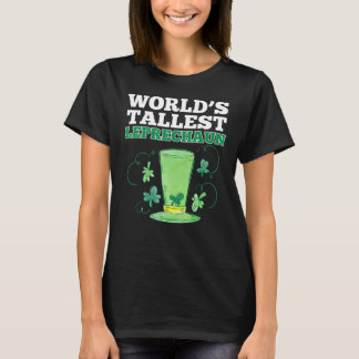 Wereld Tallest Leprechaun: prachtig grafisch ontwe T-shirt