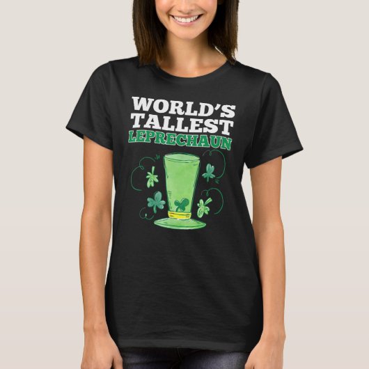 Wereld Tallest Leprechaun: prachtig grafisch ontwe T-shirt (Voorkant)