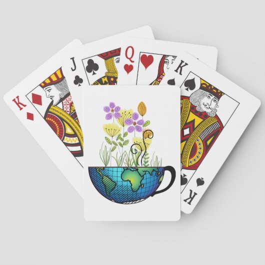 Wereld Tea Cup Pokerkaarten (Achterkant)