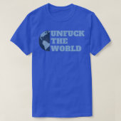 Wereld tekstontwerp 2 ontneuken t-shirt (Design voorkant)