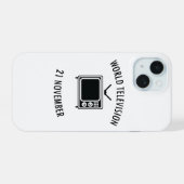 Wereld Televisie Dag iPhone 15 Case (Achterkant horizontaal)