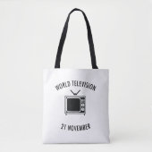 Wereld Televisie Dag Tote Bag (Voorkant)