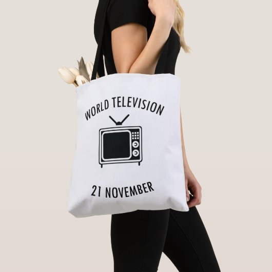 Wereld Televisie Dag Tote Bag (Dichtbij)