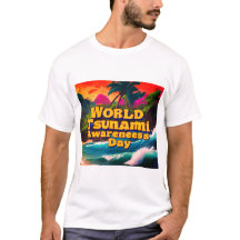Wereld Tsunami Awareness Day Tropisch T-shirt