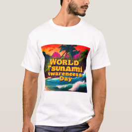 Wereld Tsunami Awareness Day Tropisch T-shirt