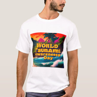 Wereld Tsunami Awareness Day Tropisch T-shirt