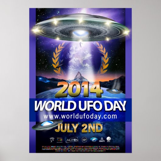 Wereld UFO-dag 2014 Poster (Voorkant)
