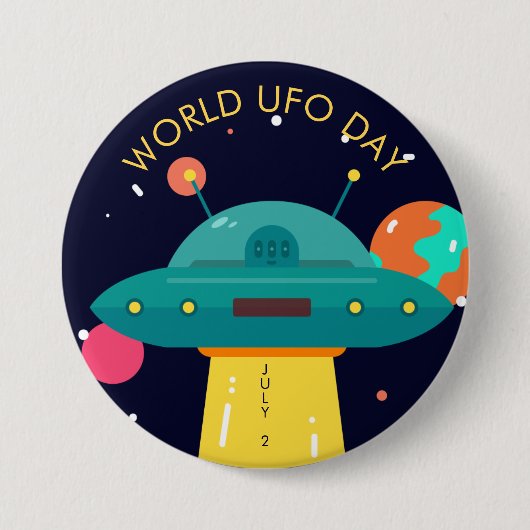 Wereld UFO-dag Button (Voorkant)