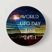 Wereld UFO-dag Button (Voorkant)