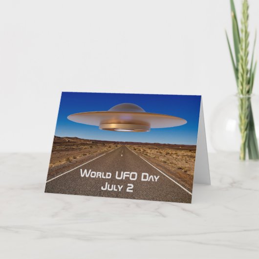 Wereld UFO-dag Kaart (Voorkant)