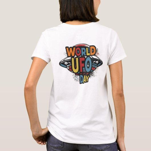 Wereld ufo dag t shirt grafisch t-shirt (Achterkant)