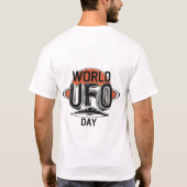 Wereld ufo dag t shirt trendy ufo graphic (Achterkant)