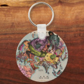 Wereld Uitzicht Map 1900 Sleutelhanger (Voorkant)