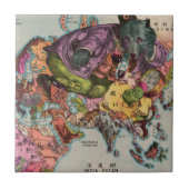 Wereld Uitzicht Map 1900 Tegeltje (Voorkant)