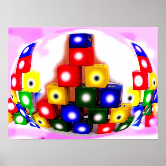 Wereld van Blokken Poster (Voorkant)