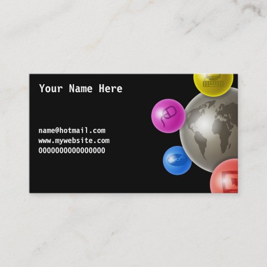 Wereld van Computers, Jouw naam Hier, name@hotmai. Visitekaartje (Voorkant)