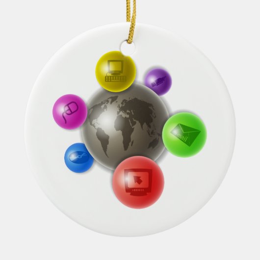 Wereld van Computers Keramisch Ornament (Voorkant)